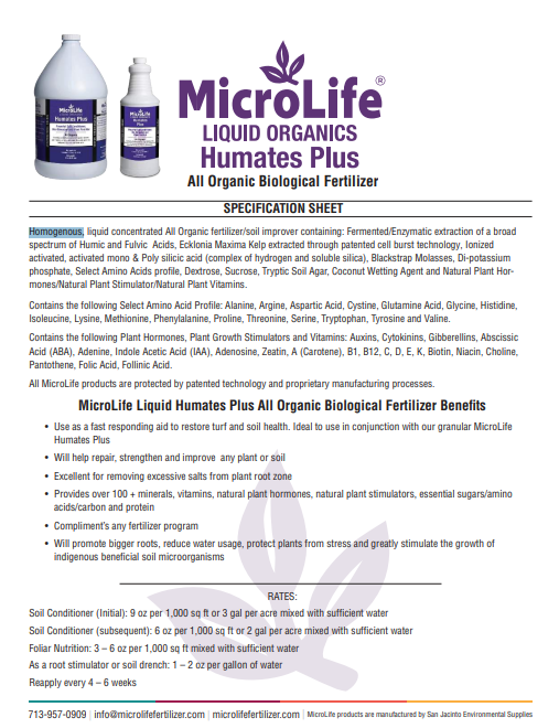MicroLife Liquid Humates Plus - GALLON