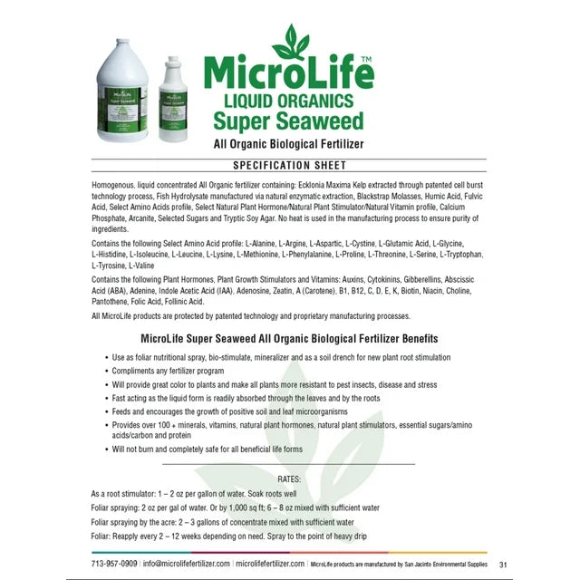 MicroLife Super Seaweed - GALLON